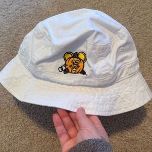 White Bucket Disney Mickey Mouse Pumpkin Hat | Embroidered